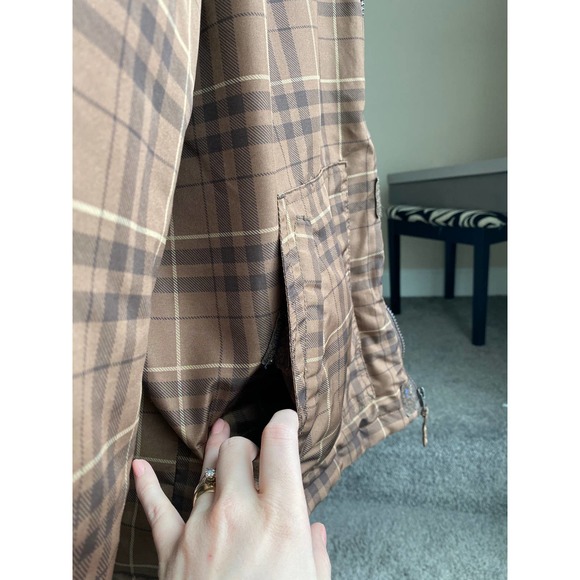 Vintage Arizona Jeans brown plaid puffer jacket - Picture 12 of 14